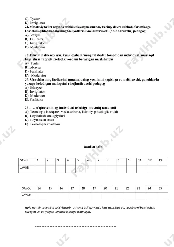 yakuniy nazorat test savollari - Page 5