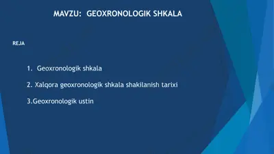 geoxronologik shkala — PPTX