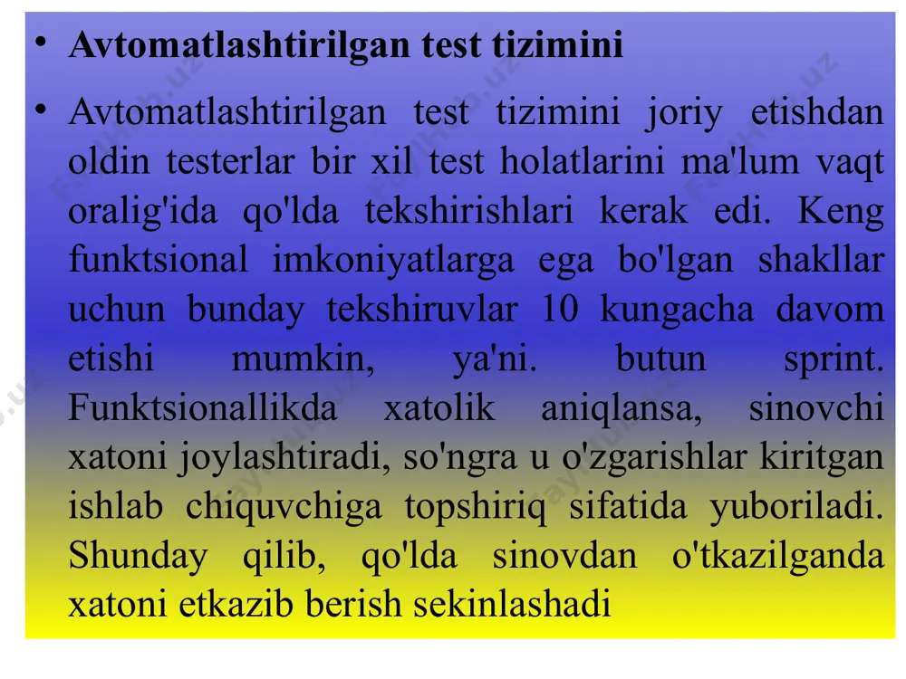 avtomatlashtirilgan test dasturiy ta’minot - Page 5
