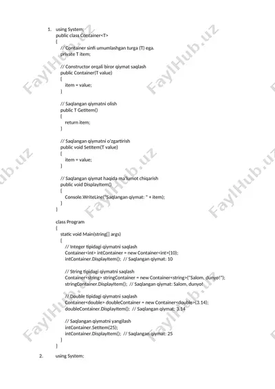 container sinfi — DOCX