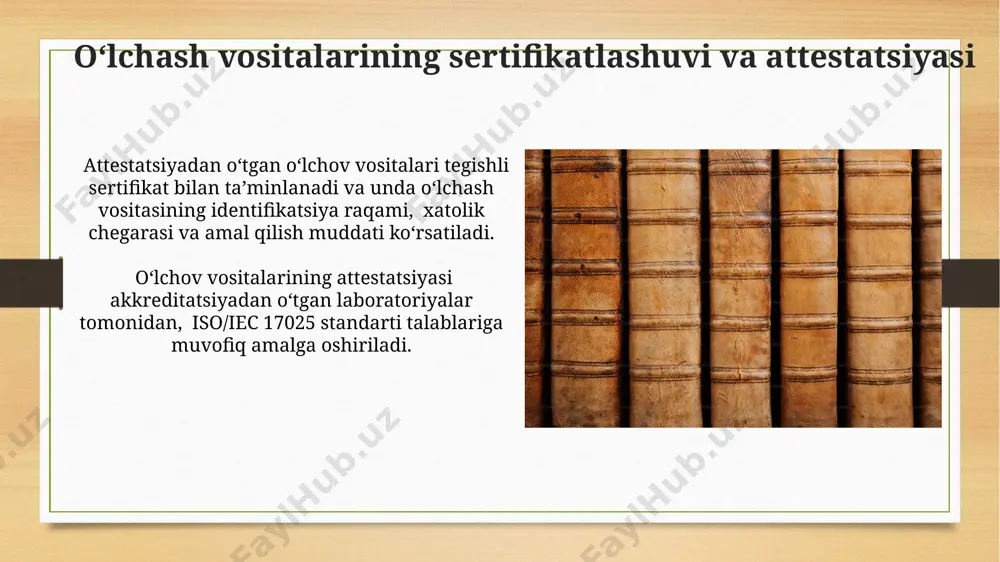 metrologiya to'g'risidagi respublika qonuni taqdimoti - Page 5