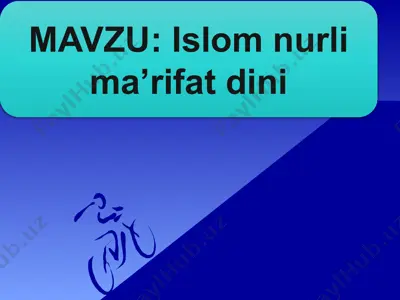 islomdiniga e’tiqod qiluvchi mamakatlarning dunyo xaritasi — PPTX