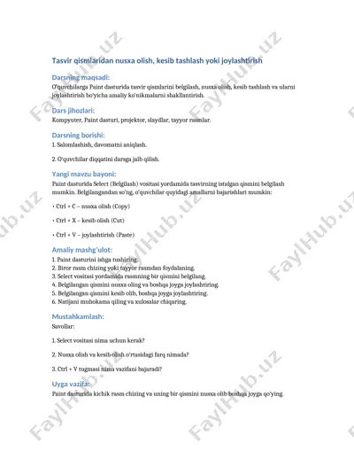 paint dasturi — DOCX