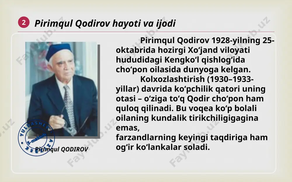 pirimqul qodirov hayoti va ijodi taqdimoti - Page 5