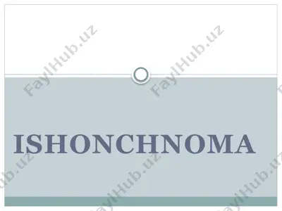 ishonchnoma — PPTX