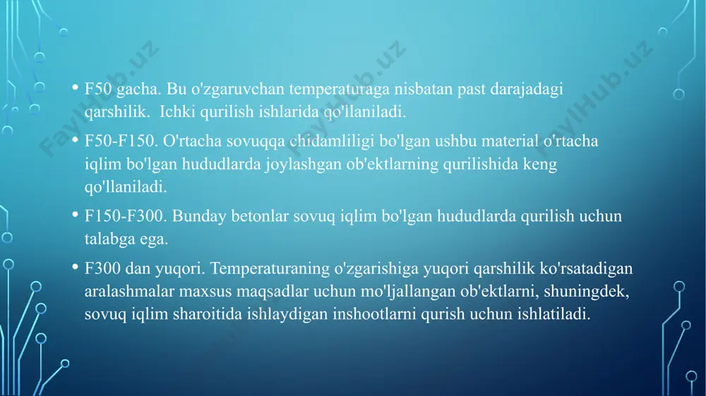 betonning sovuqqa chidamliligi tasnifi - Page 4