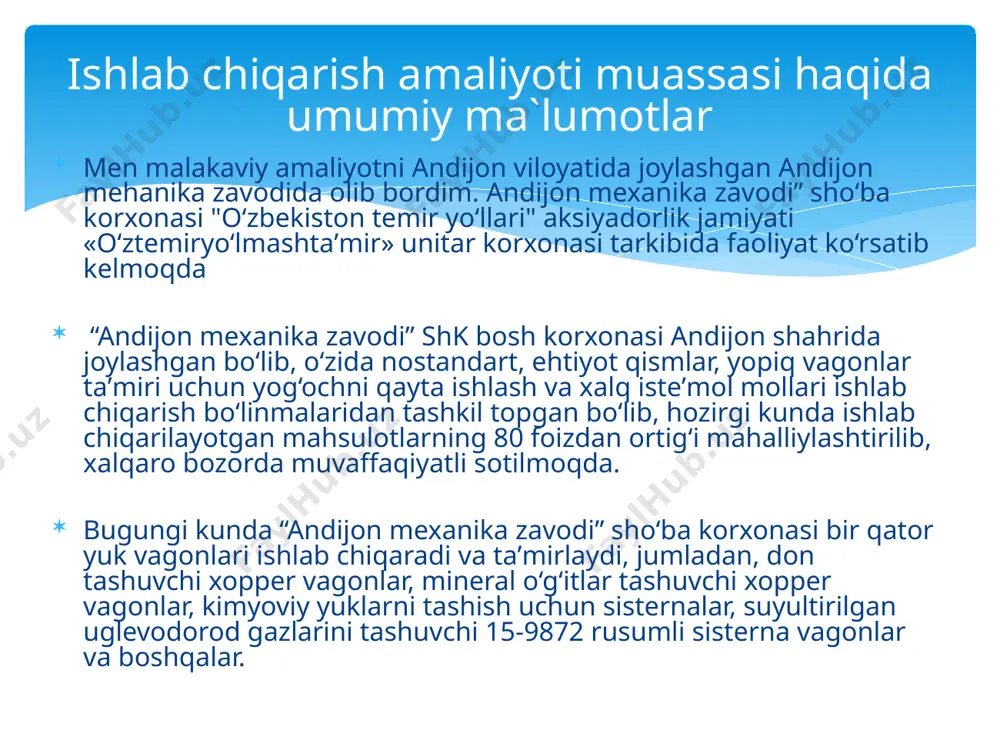 lab chiqarish turiga ko'ra avtomatik va yarim avtomatik turlarga bolinadi. ushbu dastgohlar avtomatik ravishda, mashinaning ishlash prinsipini ishchisiz kuzatadi, ishlov berish sifatini nazorat qiladi va ishni o'z-o'ziga yuklatadi. yarim avtomatik ishlov berish qismlari ish qismini almashtirish, mashinani ishga tushirish, ishlov berilgan qismni olchash va boshqalarni ishlab chiqaradigan ishchi ishtirokida amalga oshiriladi. tokarlik dastgohlar mil o'qiga qarab, gorizontal va vertikalga bolinadi. mil soniga qarb esa bir shipendelli va ko'p shipendillilarga bolinadi. murakkab siklda ishlash uchun tokarlik dastgohlarini avtomatlashtirishda turli xil fotokopiler (elektr, gidravlik va pnevmogidravlik) va dasturiy ta'minot tizimlaridan foydalaniladi. tokarlik avtomatlashtirish amaliyotida asosiy ikkita turdagi tizimlardan foydalaniladi. bular: mexanik va elektr pnevmatik. ushbu dastgohlarda asosan dasturlar avvaldan rejalashtirilgan xolda dasturlanadi va nisbatan oz miqdordagi ish uchun dastur ishi o'zgartirilmaydi. tokarlik kichik avtomatlashtirishning asosiy yo'nalishlari tezlikni nazorat qilish va uni mexanizatsiyalashdan iboratdir. dasturlash kodlari orqali dastgoh tayyorgarlikdan o'tadi va ish siklini avtomatlashtirish orqali dastgoh raqamli ravishda boshqariladi. g kodlari- dastlabki ishlov …