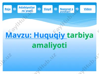 huquqiy tarbiya — PPTX