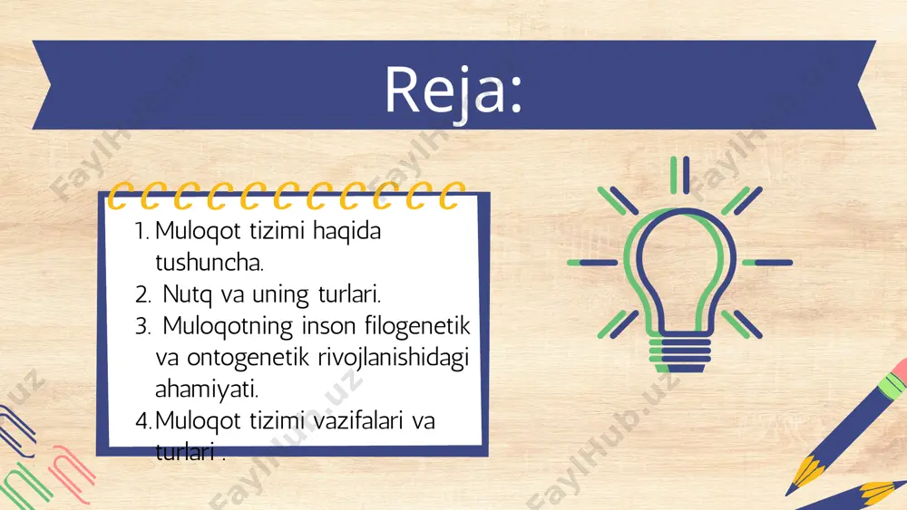 katni amalga oshirmaslik kerakligi haqidagi ogohlantirish xizmat qilishi mumkin. masalan, ona o‘z tovushi yoki harakati bilan bolasini xavfdan ogoh etishi mumkin; podadagi ba’zi hayvonlar boshqalarni ularga hayotiy muhim daraklar etib kelgani haqida ogohlantirishlari mumkin. odamda muloqot maqsadlari soni ko‘payadi. ularga yuqorida sanab o‘tilganlardan tashqari, dunyo haqidagi bilimlarga ega bo‘lish va etkazish, ta’lim va tarbiya, odamlarning hamkorlik faoliyatlaridagi turli harakatlarning muvofiqlashuvi, shaxsiy va ish bo‘yicha o‘zaro munosabatlarning oydinlashtirilishi, o‘rnatilishi va boshqalar ham kiradi. agar hayvonlarda muloqot maqsadlari ular uchun dolzarb bo‘lgan biologik ehtiyojlarni qondirishdan iborat bo‘lsa, odamlarda ular ko‘plab turli: ijtimoiy, madaniy, bilish, ijodiy, estetik, aqliy o‘sish, ahloqiy rivojlanish kabi ehtiyojlarni qondirish vositasi bo‘lib hisoblanadi.muloqot, odatda, beshta: shaxslararo, kognitiv, kommunikativ-axborotli, emotiv va konativ tomonlarining birligida namoyon bo‘ladi. muloqotning shaxslararo tomoni insonning bevosita atrof-muhiti: boshqa odamlar va o‘z hayotida bog‘liq bo‘ladigan umumiyliklar bilan o‘zaro ta’sirini aks ettiradi. muloqotning kognitiv tomoni suhbatdoshning kim, qanday odam ekanligi, unlan nima kutish mumkinligi haqidagi, shuningdek, sherikning …