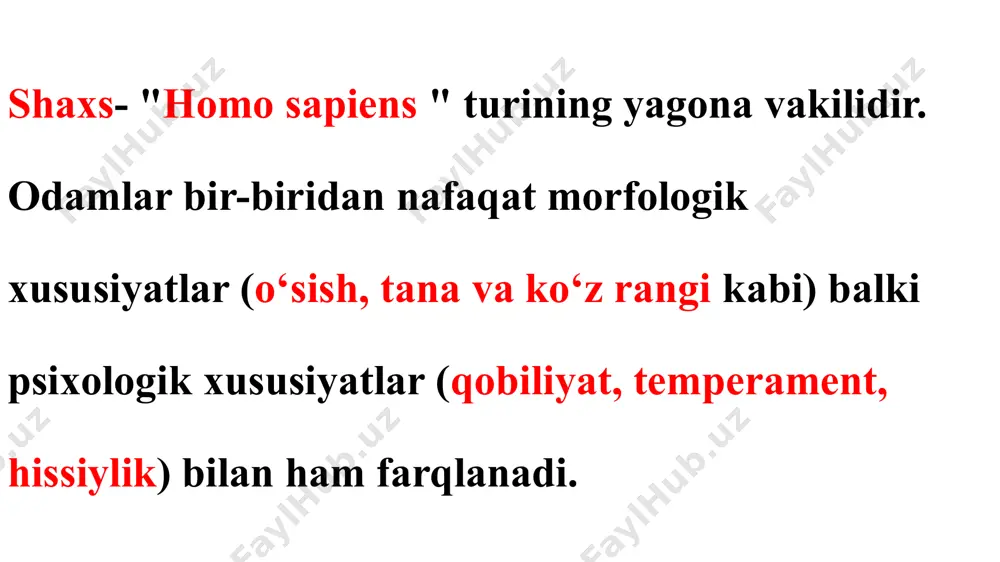 dan ijtimoiy tajribani egallash va hayot - faoliyat jarayonida uni faol tarzda o‘zlashtirish jarayonidir. sodda til bilan aytganda, ijtimoiylashuv - har bir shaxsning jamiyatga qo‘shilishi, uning normalari, talablari, kutishlari va ta’sirini qabul qilgan holda, har bir harakati va muomalasida uni ko‘rsatishi va kerak bo‘lsa, shu ijtimoiy tajribasi bilan o‘z navbatida o‘zgalarga ta’sirini o‘tkaza olishi jarayonidir. ijtimoiylashuv jarayonlarining ro‘y beradigan shart - sharoitlarini ijtimoiy institutlar deb ataymiz. bunday institutlarga oiladan boshlab, mahalla, rasmiy davlat muassasalari (boqcha, maktab, maxsus ta’lim o‘choqlari, oliygohlar, mehnat jamoalari) hamda norasmiy uyushmalar, nodavlat tashkilotlari kiradi. shaxsdagi dastlabki ijtimoiy tajriba va ijtimoiy xulq elementlari aynan oilada, oilaviy munosabatlar tizimida shakllanadi, shaxs sifatlarining dastlabki qoliplari oilada olinadi va bu qolip jamiyatdagi boshqa guruhlar ta’sirida sayqal topib, takomillashib boradi. shaxs sotsializatsiyasi -sotsializatsiya sof ijtimoiy-psixologik tushuncha-individning ijtimoiy muhitga qo‘shilishi, ijtimoiy ta’sirlarni o‘ziga singdirishi va aktiv ravishda muloqot sistemasiga kirib borishi jarayonidir. bu jarayon ikki tomonlama bo‘lib, bir tomondan, shaxs aktiv ravishda …