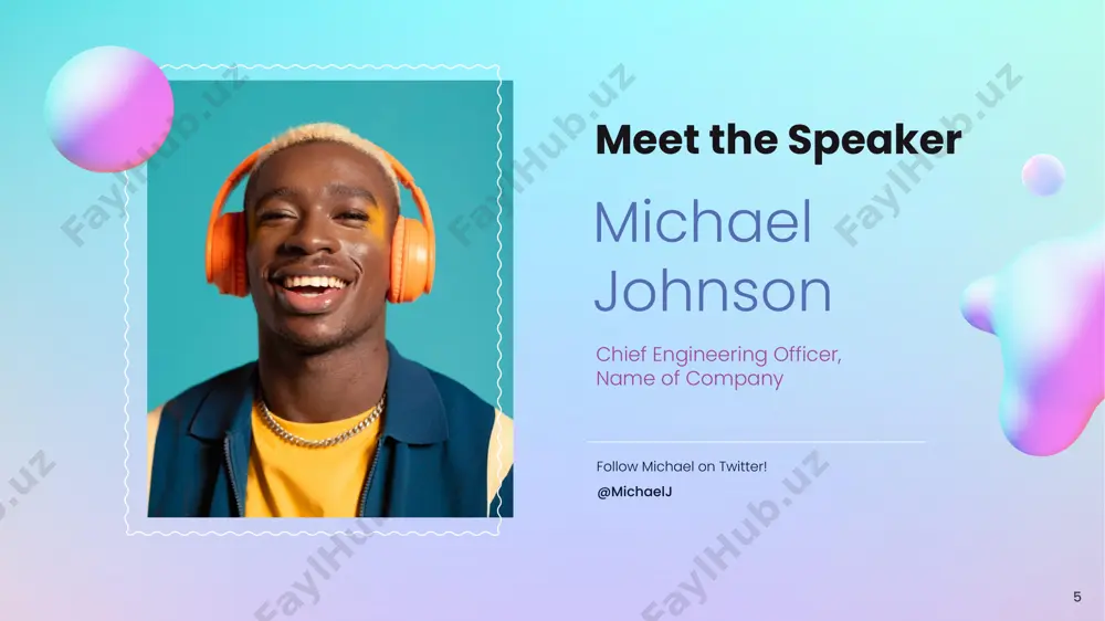 3d gradient powerpoint template - Page 5