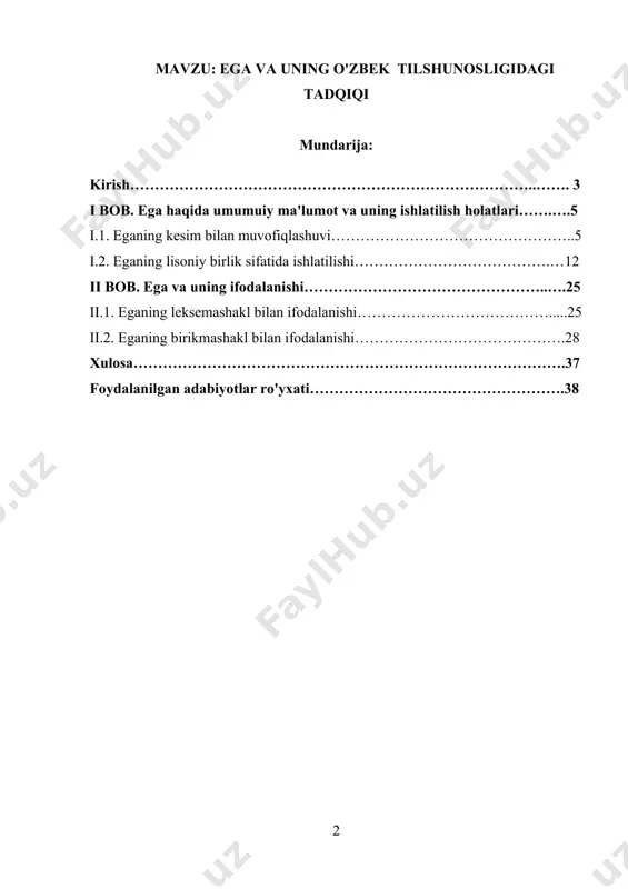 qa turkum leksemalarining ot turi bilan, otlashib kelgan holati bilan ifodalanganida ham yuqoridagi grammatik ko‘rsatikichlar qo‘shiladi ("leksemashakllar tizimi" bo‘limiga qarang). eganing yuqoridagicha ifodalanishida shaxs ma'nosi odatda leksemadan anglashiladi, son ma'nosi esa morfema bilan ifodalanadi. ega hamma− kabi jamlik anglatadigan leksema, jamlovchi son, fe'lning otdosh shakli bilan, o‘z− ta'kid birligi bilan ifodalanganida grammatik son paradigmasining faqat birlik shaklida ishlatiladi. ega hamma− kabi jamlik anglatadigan leksema bilan, sanoq son va jamlovchi son bilan ifodalanganida nisbatlovchilarning faqat ko‘plik affikslari qo‘shiladi; o‘z− ta'kid birligiga esa nisbatlovchilarning birlik va ko‘plik affikslari qo‘shilaveradi. eganing kishilik olmoshi bilan ifodalanishi alohida ajralib turadi: uch shaxs-son ma'nosi kishilik olmoshi bilan ifodalanadi; demak, kesimning uch shaxsda tuslanishi asli ega kishilik olmoshi bilan ifodalanganida namoyon bo‘ladi; boshqa hollarda kesimga faqat iii shaxs tuslovchisi qo‘shiladi (kishilik olmoshlari bilan shaxs, son, modal ma'nolarining ifodalanishi "leksema shakllar tizimi" bo‘limida bayon qilindi). mavzuning dolzarbligi: hozirgi globallashuv davrida tilimizning sofligini, uning juda ko'p qirrali ekanligini saqlab …