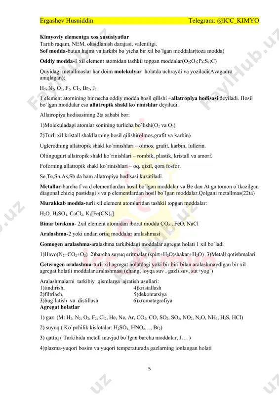 oq rangli ni(oh)2 – yashil rangli fe(oh)3 – qo’ng’ir rangli cu(oh)2 – havorang rangli cuoh – sariq rangli. kislotalar kislotalar 1) tarkibida metal atomlarga alamshina oladigan vodorod ionlari hamda kislota qoldig’idan iborat murakkab moddalarga aytiladi. 2) umumiy formulasi: ha a- kislota qoldig`i 3) vodorod har doim i valentli kislota formulasi kislotaning nomi hcl xlorid kislota hclo gipoxlorit kislota hclo2 xlorit kislota hclo3 xlorat kislota hclo4 perxlorat kislota hbr bromid kislota hbro gipobromit kislota hbro2 xlorit kislota hbro3 bromat kislota hbro4 perbromat kislota hj yodid kislota hjo gipoyodit kislota hjo2 yodit kislota hjo3 yodat kislota hjo4 peryodat kislota hf ftorid kislota h2s sulfid kislota h2so3 sulfit kislota h2so4 sulfat kislota h3po2 gipofosfit kislota hpo2 metafosfit kislota h3po3 ortofosfit kislota h3po4 ortofosfat kislota h4p2o7 pirofosfat kislota hbo2 metaborat kislota h3bo3 ortoborat kislota h2b4o7 tetraborat kislota h2co3 karbonat kislota hno2 nitrit kislota hno3 nitrat kislota hn3 azid kislota halo2 metaalyuminat kislota h3alo3 ortoalyuminat …