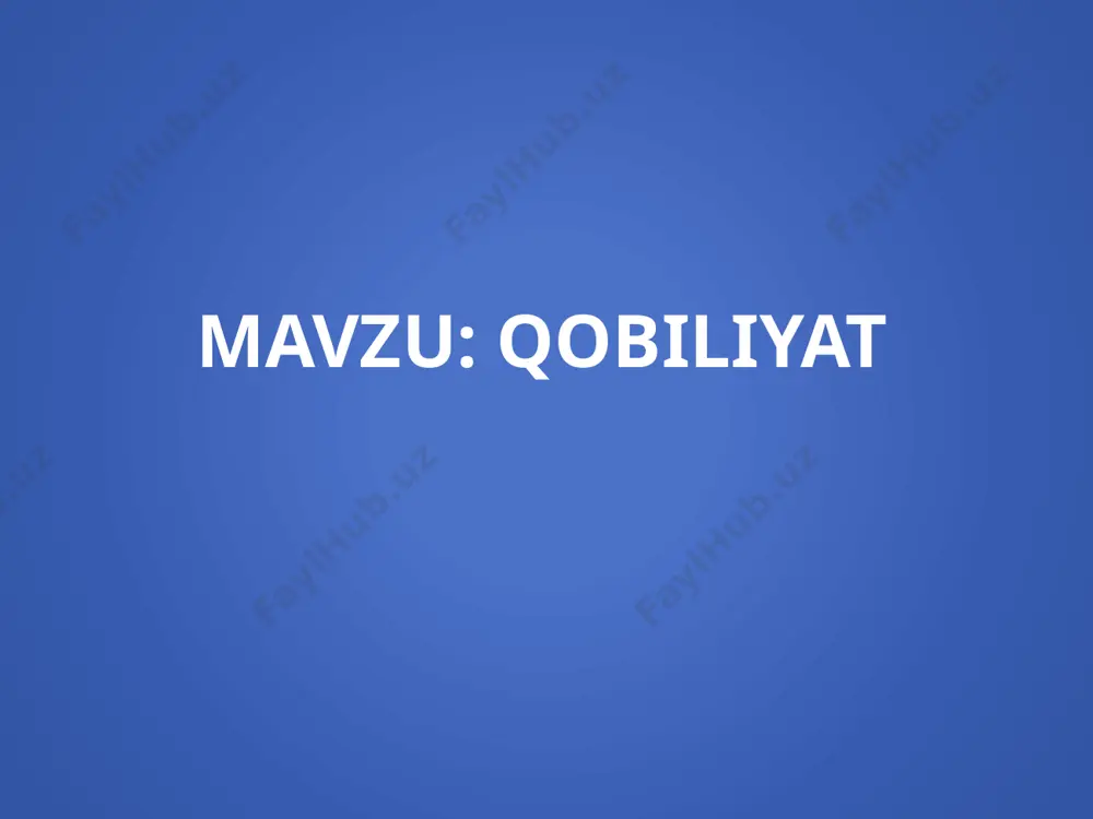 o‘li ancha shakllangan, diqqat va irodalari mustahkam va barqaror bo‘ladi. ular serg‘ayrat va ehtiros bilan ishlaydilar. mehnatsevar va mehnatga juda layoqatli bo‘ladilar, qo‘ygan maqsadlariga erishadilar. talantli shaxslar jamiyat, tabiat, fan taraqqiyotining istiqbolini ko‘ra bilib, uning asosiy yo‘llarini oldindan bashorat qila oladilar. talantli kishilar odatda har tomonlama iste’dodli shaxslardir» talant talant va qobiliyat talant bir qancha qobiliyat turlarini o‘z ichiga oladi. ammo bundan, talantli kishi barcha sohalarda ham barobar ijod qiladi, degan xulosa kelib chiqmaydi, ular muayyan bir sohada eng samarali va yuksak sifatli ijodiy ish qiladilar. lekin boshqa ishlarga ham juda layoqatli bo‘ladilar. talant va qobiliyat masalasida i.p.pavlovning odamning maxsus oliy nerv faoliyati tiplari haqidagi ko‘rsatmasi katta ahamiyatga egadir. ya’ni odamdagi oliy nerv faoliyatining ayrim hollarida birinchi yoki ikkinchi signal sistemasining ustun turishi i.p.pavlovning odamlarni «badiiy va tafakkur» tiplariga ajratish uchun asos bo‘ladi. professional qobiliyat deganda birorta xususiyatning o‘zini emas, balki inson shaxsining faoliyati talablariga javob bera oladigan va shu …