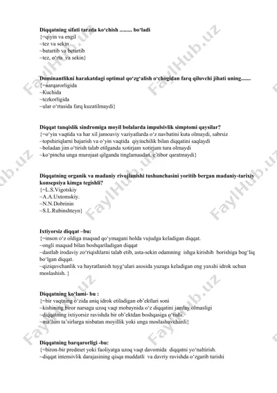 diqqatning sifati tarzda ko‘chish — DOCX