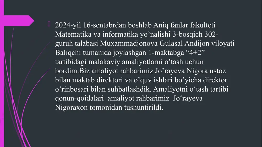 muxammadjonova gulasalning (4+2) malakaviy amaliyoti - Page 3