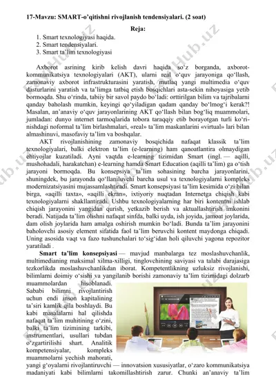 smart ta'lim texnologiyasi — DOCX