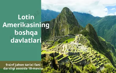 lotin amerikasining boshqa davlatlari  9 - sinf — PPTX