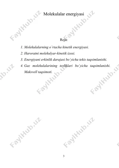 molekulalar energiyasi — DOC