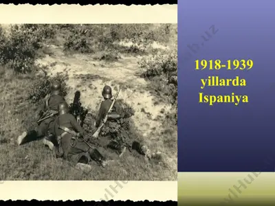 1918-1939 yillarda ispaniya — PPT