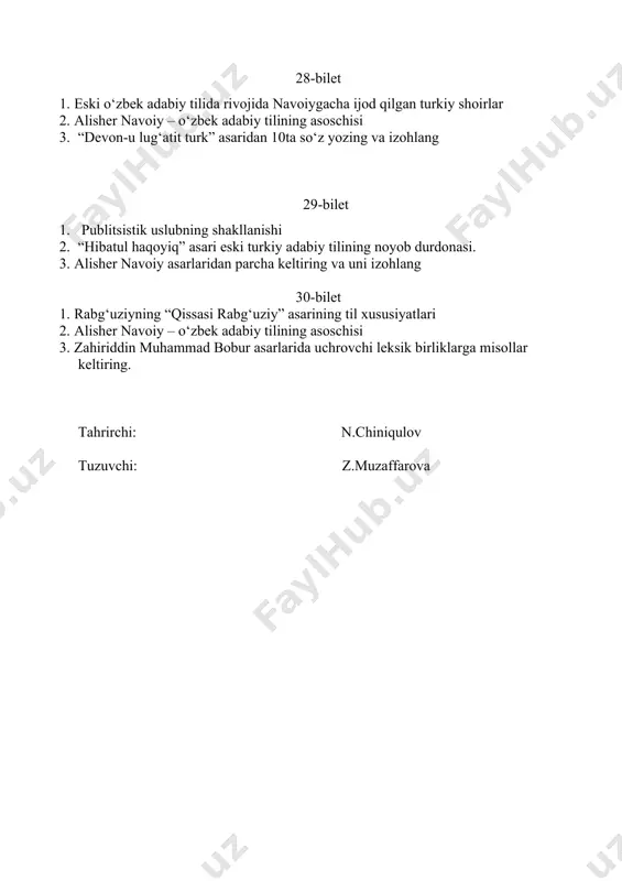 o‘zbek tili tarixi bilan bog‘liq nazorat savollari - Page 5