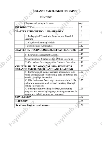 distance and blended learning — DOC