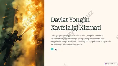 davlat yong'in xavfsizligi xizmati — PPTX