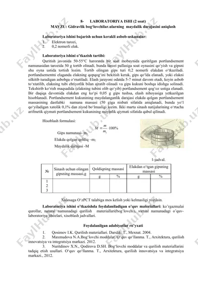 laboratoriya ishi (2 soat) — DOCX