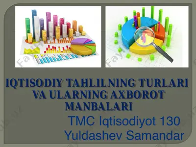 iqtisodiy tahlilning turlari va ularning axborot — PDF