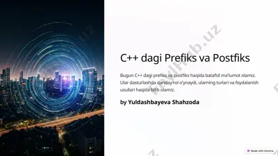 c++ dagi prefiks va postfiks — PPTX
