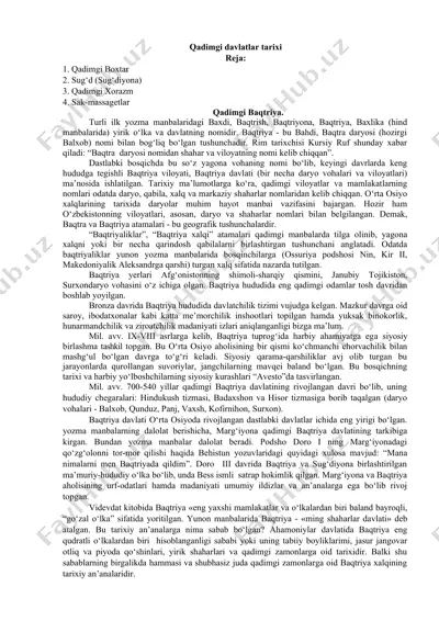 qadimgi davlatlar tarixi — DOCX