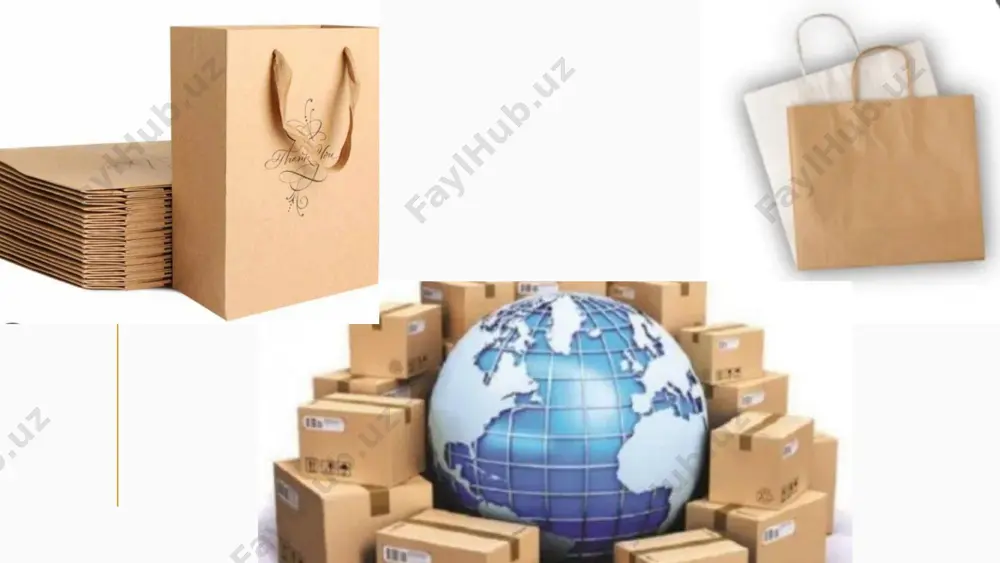 sh - tarqatish kanallari qog'oz ekologik toza qadoqlash uchun muvaffaqiyatli ishlatilishi mumkin. bundan tashqari, ba'zi materiallarni saqlash taqiqlanadipolietilenpaketlar. bularga quyidagilar kiradi: quruq qurilish aralashmalari - qurilish yoki ta'mirlash bilan shug'ullanadigan odamlar tsement, quruq gips, macun, o'z-o'zidan yasalgan pollar va boshqalar qog'ozdan tayyorlangan qoplarda sotilishini bilishadi; ko'mir qog'oz qoplarga qadoqlangan; un - faqat qog'oz qoplarda sotiladi. qog'ozli qadoqlarni yana qayerdan topish mumkin: ma'lum bo'lishicha, qog'oz qop bozorida barqaror talab va uni oshirish tendentsiyasi mavjud, chunki bunday qadoqlash ekologik jihatdan qulay va uning qamrovi doimiy ravishda kengayib bormoqda. bu sohada raqobat mavjud. lekin agar mahsulotlar yuqori sifatli bo'lsa, arzon, agar siz taklif qila olsangiz original g'oyalar, keyin siz ushbu ishlab chiqarish sohasida o'z joyingizni topishingiz mumkin. faoliyati qog'oz qadoqlash ishlab chiqarish bo'lgan ishlab chiqarishni ochishning afzalligi xom ashyoning mavjudligidadir. bu erda har qanday turdagi, zichlikdagi, tuzilishdagi qog'ozdan foydalanishingiz mumkin. ko'pincha karton, efalin, craft, qoplangan qog'oz, luxpack, artlibris ishlatiladi. image1.jpeg image2.jpeg image3.jpeg image4.jpeg …