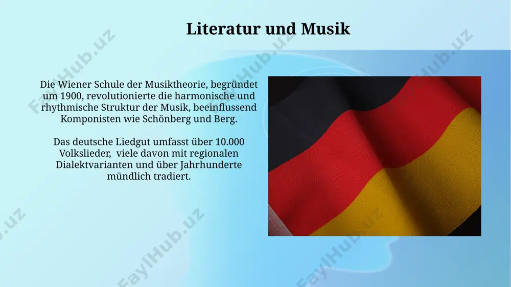 ngsberechtigung, während andere schulformen wie realschulen oder hauptschulen andere abschlüsse nach 9 oder 10 jahren vermitteln. die duale berufsausbildung, ein markantes merkmal des deutschen systems, kombiniert schulische lehre mit praktischer ausbildung in einem betrieb und führt nach 2-3,5 jahren zu einem anerkannten berufsabschluss. religionen die mehrheit der bevölkerung in den deutschsprachigen ländern bekennt sich zum christentum, wobei die katholische und die evangelische kirche die größten konfessionen mit einem anteil von etwa 30-40% der bevölkerung bilden. der anteil der muslime in deutschsprachigen ländern steigt stetig an und beträgt in einigen regionen bereits über 5%, wobei die türkei als herkunftsland vieler muslimischer gemeinden eine große rolle spielt. politik und regierung österreich besitzt ein bundespräsidentensystem, wobei der bundespräsident ein staatsoberhaupt mit eher repräsentativen funktionen ist, während die bundesregierung die tatsächliche politische macht ausübt. deutschland ist eine parlamentarische bundesrepublik mit einem bundeskanzler an der spitze der regierung, der vom bundestag, dem parlament mit 736 …