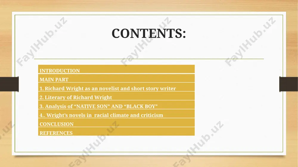 one the hero’s quest ends in death. his fictional scene shifted to chicago in native son. the course paper includes introduction, main part, conclusion and list of references. the main part includes . black boy became an instant best-seller upon its publication in 1945. wright's stories published during the 1950s disappointed some critics who said that his move to europe had alienated him from african americans and separated him from his emotional and psychological roots. many of wright's works failed to satisfy the rigid standards of new criticism during a period when the works of younger black writers gained in popularity. while interest in black boy ebbed during the 1950s, this has remained one of his best selling books. since the late 20th century, critics have had a resurgence of interest in it. black boy remains a vital work of historical, sociological, and literary significance whose seminal portrayal of one …
