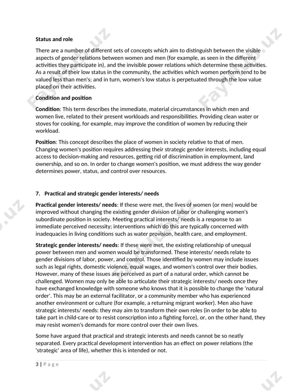 economic statistics. it is mostly done by women. community work: these activities include the collective organization of social events and services - ceremonies and celebrations, activities to improve the community, participation in groups and organizations, local political activities, and so on. this type of work is seldom considered in economic analyses, yet it involves considerable volunteer time and is important for the spiritual and cultural development of communities. it is also a vehicle for community organization and self-determination. both women and men engage in community activities, although a gender division of labor also prevails here. community work is also divided into two different types of work- community-managing activities and community politics. community-managing activities are undertaken primarily by women as an extension of their reproductive role. such activities ensure the provision and maintenance of scarce resources which everyone uses, such as water, healthcare, and education. this is voluntary unpaid work, carried …