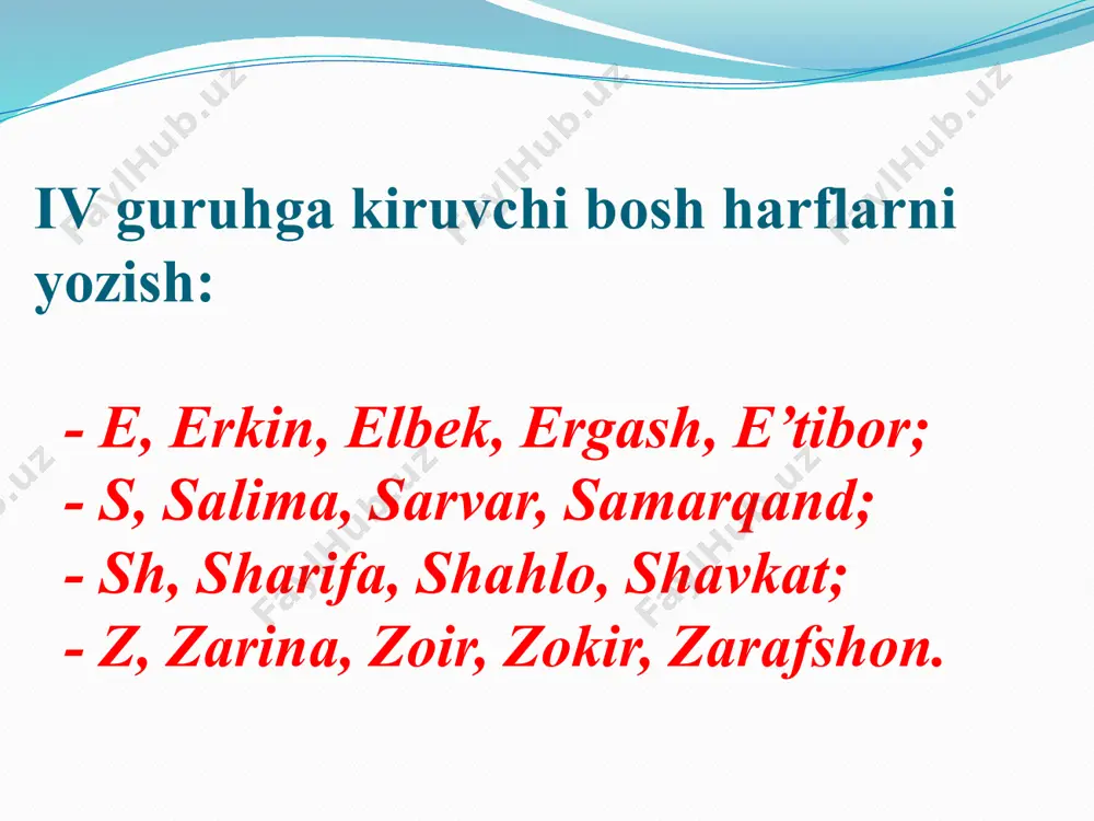 bosh harflar va ularning yozilishi - Page 5