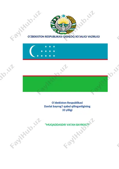 o‘zbekiston respublikasi davlat bayrog‘i — DOCX