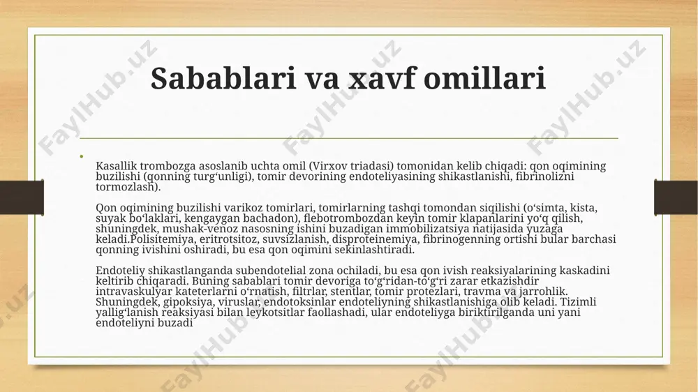 yurak auskultatsiyasida trikuspid qopqog'i va o'pka arteriyasi ustidagi ii tonning kuchayishi va urg'usi, bu nuqtalarda sistolik shovqin aniqlanadi. ii tonning bo'linishi, gallop ritmi, bu yomon prognostik belgi hisoblanadi. o'pka infarkti hududida nafasning zaiflashishi, nam tirnash xususiyati va plevral ishqalanish shovqinlari eshitilishi kuzatiladi. diagnostika tashxis qo'yish qiyin, chunki o'e belgilari o'ziga xos emas va diagnostik testlar nomukammal. standart tekshirish usullari (muntazam laboratoriya tekshiruvlari, elektrokardiografiya (ekg), ko'krak qafasi rentgenogrammasi) faqat boshqa patologiyalarni (masalan, pnevmoniya, pnevmotoraks, qovurg'a sinishi, miokard infarkti, o'pka shishi) istisno qilish uchun foydalidir. peni tashxislashning sezgir va o'ziga xos usullari orasida d-dimer, ekokardiyografiya, kompyuter tomografiyasi (kt), ventilyatsiya-perfuzion sintigrafiya, o'pka angiografiyasi, shuningdek pastki ekstremitalarning chuqur tomir trombozini tashxislash usullari (ultratovush, kt venografiyasi) kiradi davolash: gemodinamikani va gipoksiyani tuzatish yurak tutilishida yurak-oʻpka reanimatsiyasi amalga oshiriladi. oʻe bilan ogʻrigan bemorlarda gipoksiya boʻlsa, kislorodli terapiya oʻtkaziladi (niqoblar, burun kateterlari); kamroq tez-tez oʻpkaning sunʼiy ventilyatsiyasi talab qilinadi. gipotenziyani bartaraf etish uchun fiziologik eritmalar yoki vazopressorlar …