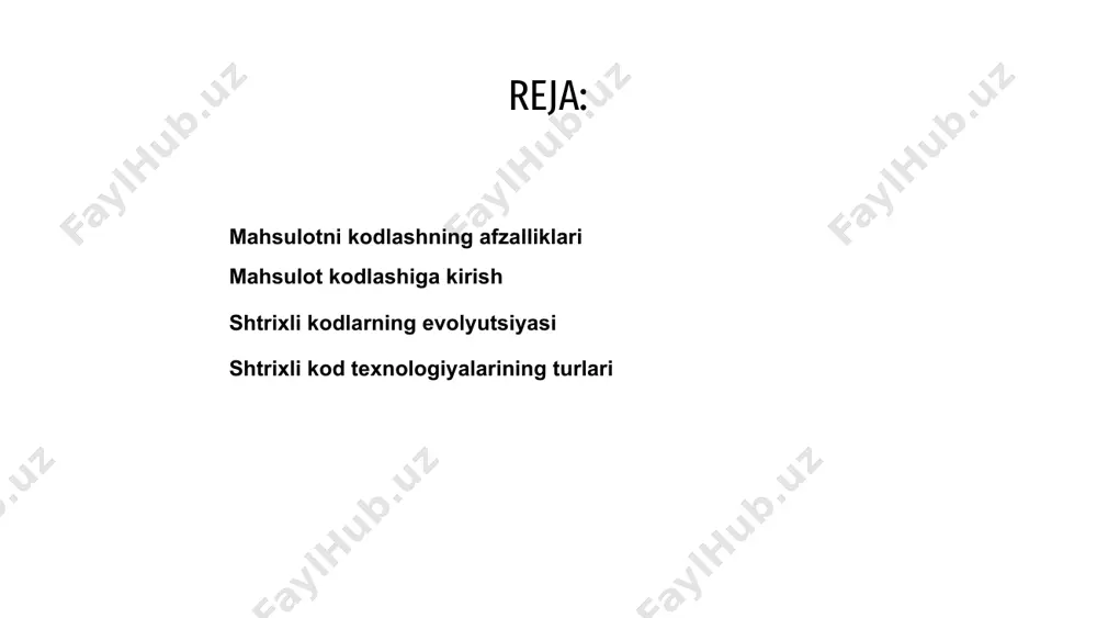 logiyasini tanlash skanerlash masofasi, ma'lumotlar sig'imi va narxi kabi omillarga bog'liq. ushbu farqlarni tushunish mahsulotni samarali kodlash uchun juda muhimdir. shtrixli kodlar bilan mahsulotni kodlash ko'plab afzalliklarni beradi. bu inventarizatsiyani boshqarishni yaxshilaydi, xatolarni kamaytiradi, hisob-kitob jarayonini tezlashtiradi va mahsulot ma'lumotlarining ko'rinishini ta'minlaydi. 01 samarali mahsulotni kodlash ta'minot zanjiri operatsiyalarini yaxshilashga, mijozlar ehtiyojini qondirishga va mahsulotlarni kuzatishda aniqroq bo'lishga olib keladi. shtrix-kodlar kuzatuv va sanoat qoidalariga muvofiqlikni ta'minlaydi. 02 mahsulot kodlashdan foydalanib, korxonalar operatsiyalarni soddalashtirishi, yo'qotishlarni kamaytirishi va umumiy samaradorlikni oshirishi mumkin. shtrixli kodlar turli sohalarda samaradorlik va aniqlikni oshiradigan iqtisodiy jihatdan samarali echimdir. 03 mahsulotni kodlashning afzalliklari ta'minot zanjirida shtrixli kodlarni qo'llash mahsulotni kodlash ta'minot zanjirlari samaradorligida hal qiluvchi rol o'ynaydi. shtrixli kodlar inventarizatsiyani boshqarish va kuzatishni soddalashtiradigan mahsulotni identifikatsiyalashning keng tarqalgan usuli hisoblanadi. 02 shtrixli kodlar mahsulot ma'lumotlarini tez va aniq skanerlash, inson xatolarini kamaytirish va jarayonlarni tezlashtirish imkonini beradi. ular zamonaviy ta'minot zanjiri operatsiyalarida silliq logistika va inventar …
