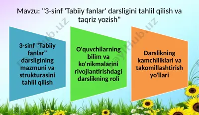 3-sinf "tabiiy fanlar" darsligi — PPTX