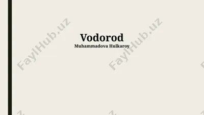 vodorod — PPTX