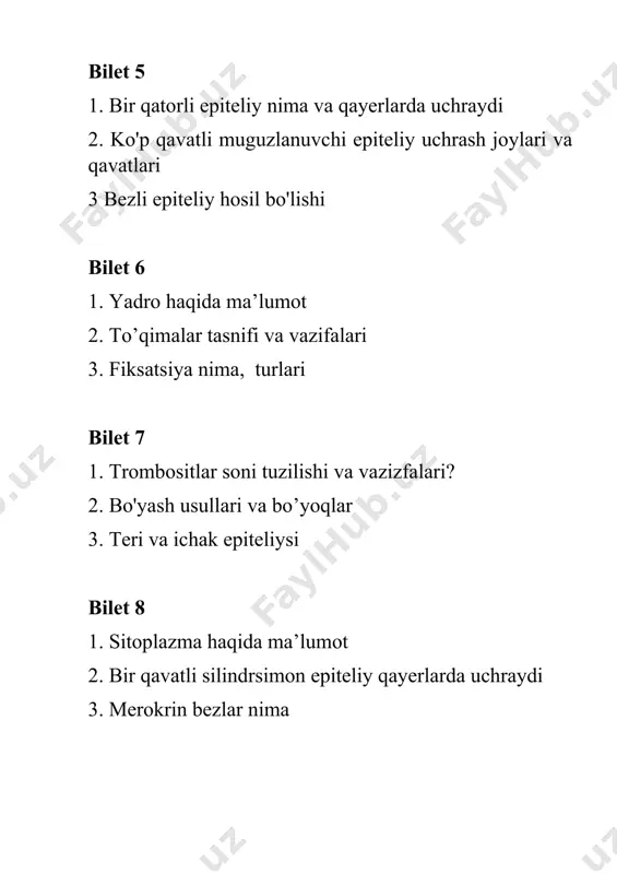 ma jarayonlari haqida ma’lumot 3. epiteliy to'qimasining filogenetik klasifikatsiyasi
