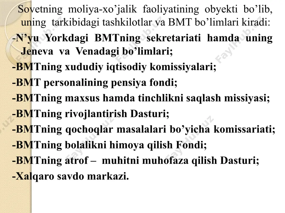 boshqa moliya-kredit muassasasalariga mulkchilik shaklidan qatiy nazar tadbiq etiladi. hisob palatasi rossiya federasiyasining ichki va tashqi qarzining holati, ichki va tashqi qarz uchun kredit resurslaridan foydalanish va uni boshqarish, rf davlati tomonidan olingan qarzlar va chet el kreditlaridan foydalanish samaradorligi hamda qonuniyligini, davlat tomonidan joylashtirilgan markazlashgan moliyaviy resurslar va qaytarishlilik sharti bilan davlat tomonidan ajratilgan kreditlar, hamda qaytarib bermaslik sharti bilan chet mamlakatlarga va xalqaro fondlarga berilgan mablag’lar ustidan nazorat o’tkazishga vakolatlidir. hisob palatasi byudjetdan tashqari federal qoidalarni va rf xukumati ixtiyoridagi valyuta mablag’larini shakllantirilishini va ishlatilishini nazorat qiladi. mulkiy aloqalar sohasida hisob palatasi davlat mulkidan (sh.j mulkni xususiylashtirish va sotish) hamda federal mulk obektlarini boshqarishdan federal byudjetga tushadigan mablag’larni nazorat qiladi. federal byudjetni bajarilishi nazoratning asosiy obekti hisoblanadi. byudjethukumat, moliya vazirligi, davlat dumasi va rf hisob palatasi tomonidan boshlang’ich, joriy va davomiylik asosida nazoratga olinadi. boshlang’ich nazorat bosqichi – byudjet jarayonining eng murakkab va muhimi hisoblanadi. byudjet kodeksi davlat …