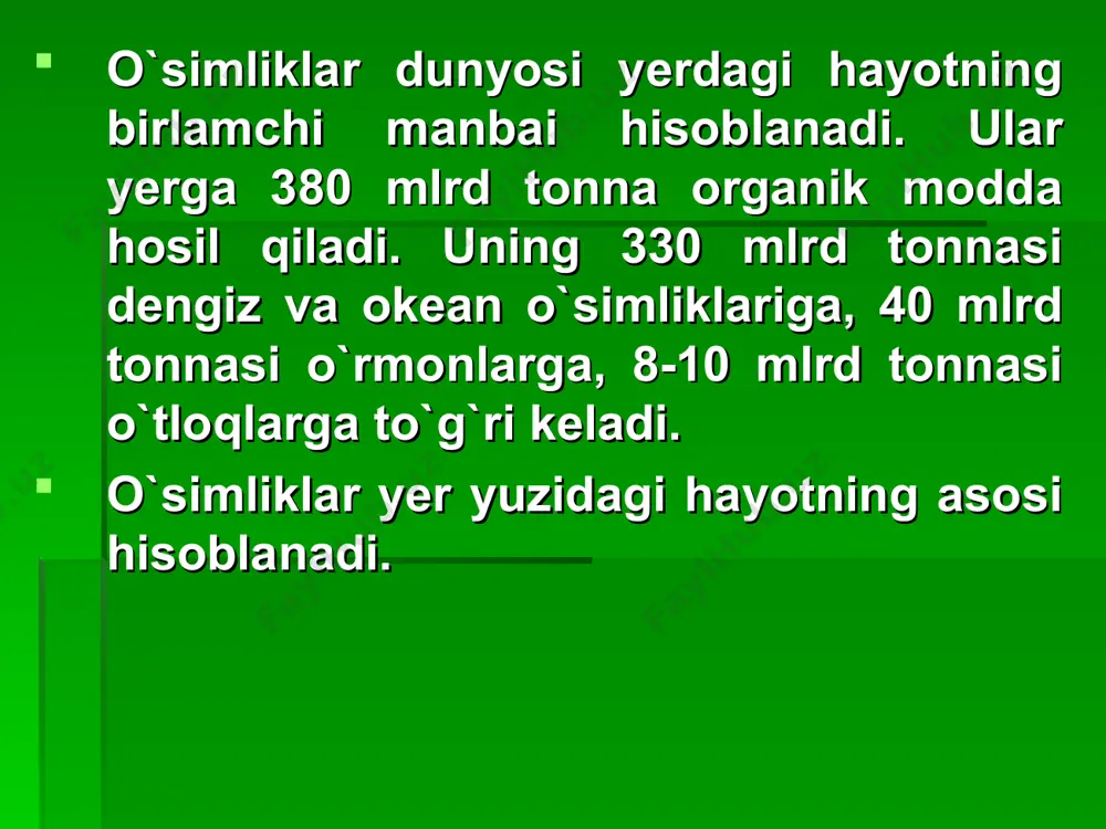 o`simliklar dunyosining ekologik fuksiyasi - Page 5