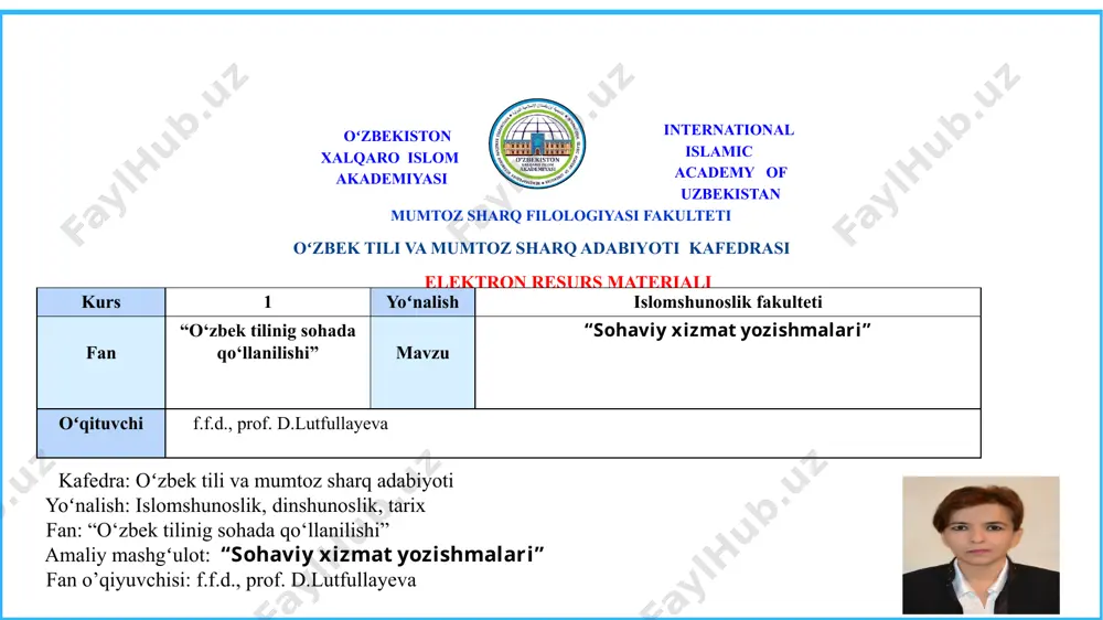 oddiy ma’lumotnoma koʻrinishida boʻlib, bir jumladan to bir necha sahifagacha boʻlishi mumkin. ba’zan axborot xatlardan ayrim tashkilotlar oʻz faoliyatini targʻib qilish maqsadida ham foydalanadi. da’vo xati da’vo xatlarining asosiy zaruriy qismlari quyidagilardan iborat: 1. da’vo qiluvchi muassasa nomi va adresi. 2. xatning yozilish sanasi va tartib raqami. 3. da’voni qabul qiluvchi muassasa nomi va adresi. 4. da’vo bahosi (qiymati). 5. xat matni. 6. ilovalar roʻyxati (sahifalar koʻrsatilgan holda). 7. mansabdor shaxslarning imzosi. ma’lum bir muassasaning boshqa bir idora yoki transport tashkilotlariga nisbatan talab va e’tirozlari bayon qilingan xatlar da’vo xatlari (reklamatsiya) yoki da’vonomalar deb yuritiladi. ilova xat ilova xatning asosiy zaruriy qismlari: 1. xatni oluvchi muassasa va mansabdor shaxsning nomi. 2. matn (kirish va xulosa bilan). 3. ilova (joʻnatilayotgan hujjatlarni sanash). 4. rahbarning imzosi. xatni qabul qilib oluvchilarni joʻnatiladigan hujjatlar haqida yozma xabardor qilish uchun qoʻllanuvchi qisqacha xabar qogʻoz ilova xat hisoblanadi. ilova xat ish yuritishda keng qoʻllangan. iltimos xat …