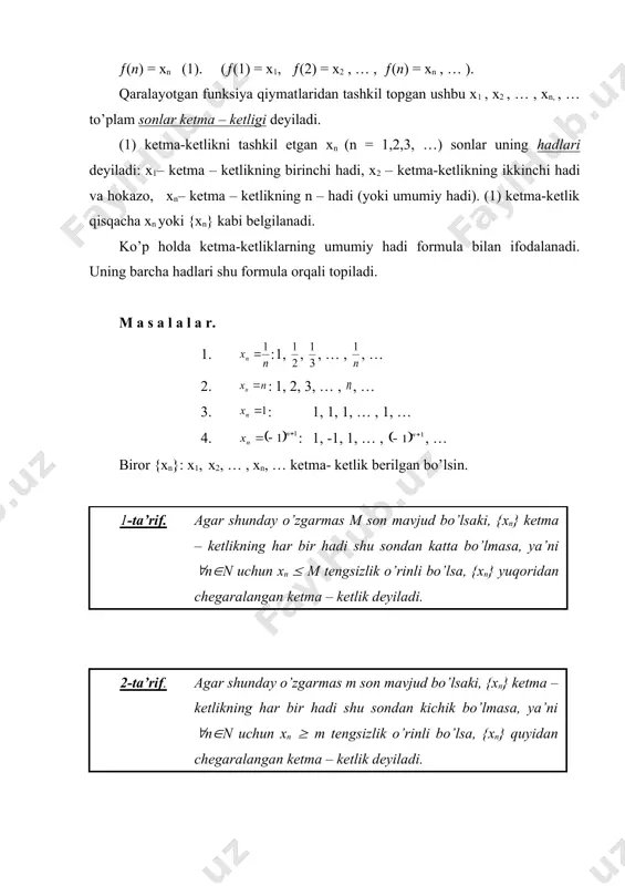 sonlar ketma – ketligining limiti - Page 5