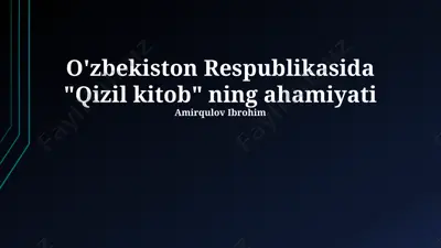qizil kitob — PPTX