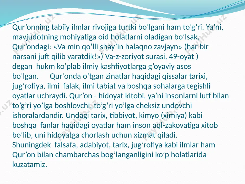 qur'on va hadislar sharq xalqlarining diniy, ilmiy va ma'naviy merosi sifatida - Page 5