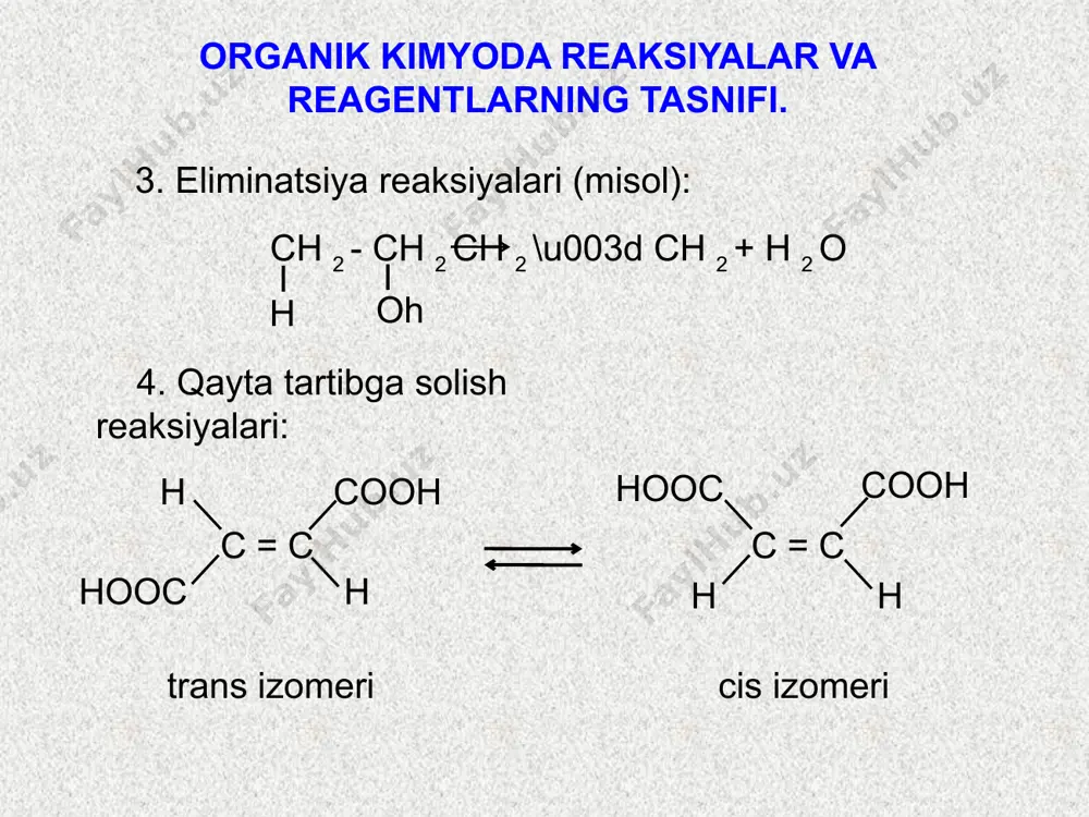 organik kimyoda reaksiyalar va reagentlarning tasnifi - Page 3