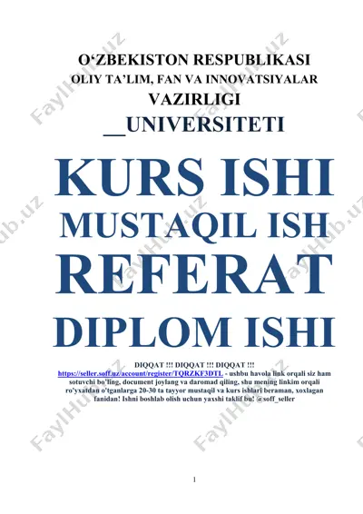 xalqaro valyuta va kredit munosabatlari — DOCX